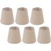 Yosoo Health Gear Paralumi a clip in lino per lampadari, 6 Pezzi | Filtra la luce creando atmosfera morbida, Tessuto in lino, Ricambi per lampade da comodino camera da letto soggiorno, Beige