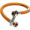 SICIGNANO CASALINGHI Sicignano | Tubo Flessibile GPL, Arancione, F/F, Class 2 - Gas Propano Butano Liquido - Raccordo per Tubo Flessibile Conforme a EN16436-1 - con Chiavetta, 20x14 mm, Pressione Massima 10 Bar (60 cm)