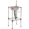 hongward Lavello mobile in acciaio inox per esterni, autoportante, montaggio rapido, vasca singola, lavello da cucina commerciale, con rubinetto (42 x 37 x 83 cm)