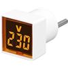 Giwnhvx Voltmetro digitale Square EU Plug Square Tester di tensione con display LED e spia E