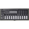 Proxxon 23103 - Chiave a bussola Torx, 6,3 mm e 12,5 mm (12,5 mm), set da 29 pezzi in scatola di metallo