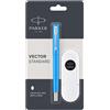 Parker Vector Cromata Penna Stilografica Blu Sottile Pennini 3 Cartucce