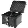 hongward Bauletto universale per moto, in alluminio, rigido, impermeabile, con serratura e 2 chiavi, portata massima 10 kg (45 L), colore nero