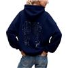 Dasongff Angel Hoodie - Felpa con cappuccio da donna, con ali d'angelo in strass, tasche casual, a maniche lunghe, con cappuccio autunnale e inverno, caldo, abbigliamento sportivo