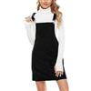 Dasongff Abito Salopette da donna in velluto a coste casual tute e tute Abito elegante tinta unita Tuta con spalline regolabile con tasche Tuta Gonna A-Line