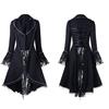 Dasongff Giacca medievale da donna gotico, palazzo vittoriano, cappotti vintage, vestito a maniche a tromba, in pizzo, carnevale, festa, cosplay, pieghettata, Steampunk, taglia grande
