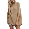 Dasongff Poncho - Maglione da donna, stile mantello in maglia, a collo alto, maglioni, autunno e inverno, poncho, scialle, sciarpa spessa, elegante, calda, invernale, grande, calda, apertura morbida