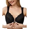 Lemorosy Reggiseno Donna con Ferretto Chiusura Anteriore Pizzo | Spalline Larghe Push up Sostegno Facile da indossare e togliere Riducono la pressione Ideale per uso quotidiano e domestico