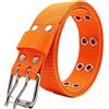 Snufeve Uomo 3,2 cm Poliestere Leggero Cintura Casual Jean Cintura, Colore: arancione., 120 cm