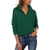 Dasongff Polo da donna con scollo a V e maniche lunghe Maglioni leggeri eleganti casual professionali basic maglioni in maglia top abiti autunnali