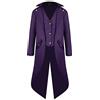 Dasongff Giacca da smoking gotico medievale da uomo, cappotto Trench Steampunk Renaissance Vintage Blazer Vittoriano Uniforme Carnevale Punk Costume Cosplay Halloween Giacche Mi Lunghe Retro Grandi