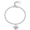 S'Agapõ Bracciale Donna in Acciaio con Simbolo Cuore | Collezione Be My Family - SBY037