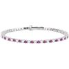 Mabina Gioielli MABINA - Bracciale in argento 925/°°° rubino sintetico zir | Tennis Club