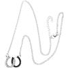 DEARMAMY Collana Con Ciondolo Unico Collana A Ferro Di Cavallo Per Donna Uomo Elegante Materiale in Lega Robusto E Lucido