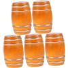 ERINGOGO 5 Mini Barili in Legno Miniatura per Casa delle Bambole Accessori Bar in Miniatura Modelli Botticelle Vintage per Decorazione e Gioco per Bar in Casa da Te