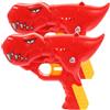ERINGOGO 2 Pezzi Giocattolo Bastoncino Dinosauro Robot Porta Lecca-Lecca Rosso in Plastica Meccanismo di Apertura e Contenitore per Feste di Compleanno Bambini