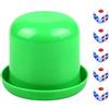 jlceh Set di tazze per dadi per adulti, set di tazze per impilare i dadi | Divertente tazza di dadi - Set di bicchieri per dadi per famiglie, bicchieri per dadi con 5 dadi, bicchieri per dadi per