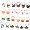 ERINGOGO 24 Pezzi Fasce Halloween Cartoon Elastici per Acconciature Teschio Zucca Decorazioni