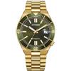 Citizen Orologio Uomo Automatico Tsuyosa Shore NJ0232-53X | Cassa e Bracciale Placcati Oro Giallo 40mm | Quadrante Verde con Vetro Zaffiro e Lente | Meccanica a Vista | WR 10 BAR
