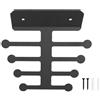 Mimdixy Rack portaoggetti per fascia, 7,99 x 4,96 pollici Gancio portaoggetti per trazioni Organizzatore palestra con ossa di pesce con tubi espansione l'equipaggio attrezzature di