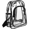 HOUDERCO Zaino Stile Unico e Distintivo Leggero Trasparente in Pvc Piccolo Tracolla Regolabile per Attività All'aperti e Uso Quotidiano per Donne