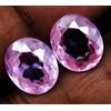 Certificato 32.80 Carati Rosa Naturale Kunzite Ovale Forma Gemma Paio Da _
