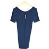 DENHAM Abito Mini Donna S Maniche Corte Jersey Blu Con Girocollo