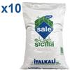 ITALKALI SALE DI SICILIA ALIMENTARE FINO, KIT 10 SACCHI DA 25 KG - Ideale per industria alimentare e clorinatori piscina