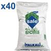 ITALKALI SALE DI SICILIA ALIMENTARE FINO, KIT 40 SACCHI DA 25 KG - Ideale per industria alimentare e clorinatori piscina