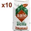 ITALKALI SALE DI SICILIA ALIMENTARE GROSSO, KIT 10 SACCHI DA 25 KG - Per industria alimentare e clorinatori piscina