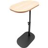 hongward Tavolino a forma di C, regolabile in altezza e girevole, effetto legno massiccio, 45 x 30 cm, altezza 45-80 cm, tavolino da caffè con portata di 7 kg, per soggiorno, camera da letto (effetto