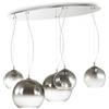 Ideal Lux NEMO SP5 CROMO SFUMATO Mod. 138305 Lampada A Sospensione 5 Luci