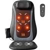HOMCOM Sedile Massaggiante con Calore, Massaggiatore Shiatsu e Impastamento per Schiena, 3 Livelli di Vibrazione per Fianchi e Cosce con Cuscino rimovibile, cinghie integrate, Nero
