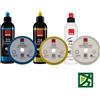 RUPES KIT LUCIDATURA AUTO RUPES - D-A COARSE, D-A FINE, UNO PURE (250 ML) + TAMPONI COORDINATI (150mm)