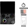 OEM Console di gioco portatile, Linux a 64 bit, schermo IPS da 4 pollici, nero, 64 G (5K giochi)