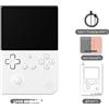 OEM Console di gioco portatile, Linux a 64 bit, schermo IPS da 4 pollici, bianco, 64 G (5K giochi)