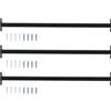 Syfax Barra di Sicurezza Regolabile per Finestra 3 pcs Nero Acciaio