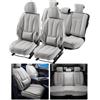 VEVOR Coprisedili Universali Auto Sedili 13 Pezzi Set Completo Sedili Anteriori Posteriori, Coprisedili in Ecopelle, Completamente Chiuso, Poggiatesta Staccabile, Airbag, per Auto SUV Camion, Grigio