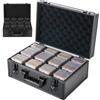 VEVOR Scatola Porta Carte Graded da Collezione Capacità 120 PSA Serratura Valigetta per Carte Sportive da Gioco, 95 SGC 85 BGS 435 Toploaders, Angoli Rinforzati in Lega di Alluminio, Pannello in MDF