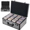 VEVOR Scatola Porta Carte Graded con 12 Divisori Serratura a Combinazione Capacità 162 PSA 130 SGC 585 Toploaders, Valigetta per Carte Sportive da Collezione, 4 Scomparti, Grado di Protezione IP55