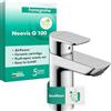 hansgrohe Neovis Q 71353000 - Miscelatore per lavabo senza scarico, risparmio energetico (CoolStart), rubinetto bagno con beccuccio altezza 96 mm, miscelatore lavabo a risparmio idrico (EcoSmart