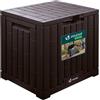VOUNOT® Baule da Esterno 126L, Cassapanca da Giardino Impermeabile e Resistente ai Raggi UV con Chiusura Integrata, Coperchio Maniglie Incassate 56x44x53 cm per Terrazza, Balcone e Piscina, Marrone