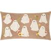 furn. Bootanical Ghost Copricuscino (Naturale - 30x50cm) | Spettrale Halloween Fantasma Floreale Ricamato Boucle Retro In Velluto Testurizzato Custodia Decorativa