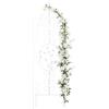 Relaxdays Supporto per rampicanti Relaxdays, HxB: 116 x 35 cm, griglia in acciaio verniciato a polvere, autoportante, bianco