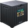 VOUNOT® Baule da Esterno 126L, Cassapanca da Giardino Impermeabile e Resistente ai Raggi UV con Chiusura Integrata, Coperchio Maniglie Incassate 56x44x53 cm per Terrazza, Balcone e Piscina, Antracite