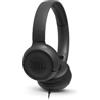 JBL Tune 500 Cuffie Sovraurali, Cuffia On Ear con Microfono e Comando Remoto ad 1 Pulsante, JBL Pure Bass Sound, Compatibile con Siri e Google, Leggere e Pieghevoli, Da Viaggio, Nero