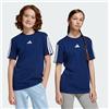 adidas Unisex - Bambini ESSENTIALS 3 STRIPES T-SHIRT, dark blue/white, 13-14 Years