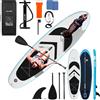 SereneLife SUP Gonfiabile XL, Tavola Sup Extra Larga per Adulti e Animali, Stand Up Paddle Board con Deck EVA Antiscivolo, Design Stabile, Accessori Premium, Capacità 200-220 kg