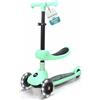 SereneLife Monopattino Bambino Pieghevole, Monopattino Bambina a 3 Ruote con Luci LED, Manubrio Regolabile e Freno, Monopattino a 3 Ruote, Scooter per Bambini e Bambine dai 3 Anni fino a 50 kg