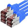freiwerk Cavo di Rete Cat.6 0,5m Blu - 5 x Cavo Ethernet Lankabel Cat6 Cavo di Rete LAN Sftp Pimf Patchcable 1000 Mbit s Compatibile con Cat5 Cat5e Cat6a Cat7 Cat8
